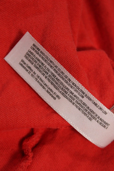 FP Movement Womens Cropped Red Cotton Long Sleeve T-Shirt Crew Neck Size XS