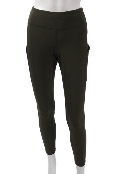 Lululemon Womens Ankle Leggings Green Nylon Blend Size 10