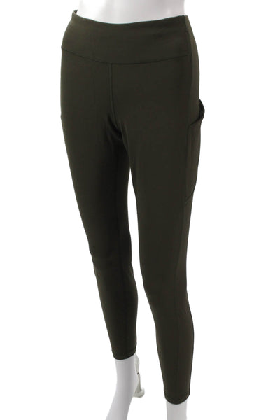 Lululemon Womens Ankle Leggings Green Nylon Blend Size 10