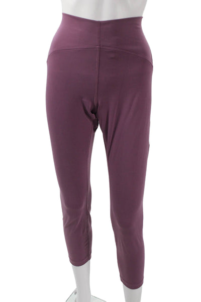 Lululemon Womens Purple Capri Leggings Polyester Blend Size 12