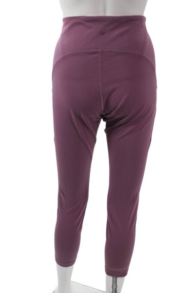 Lululemon Womens Purple Capri Leggings Polyester Blend Size 12