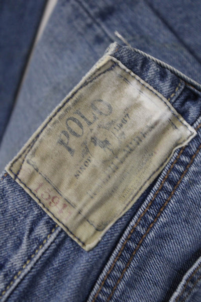 Polo Ralph Lauren Mens Straight Jeans Blue Zip Cotton Inseam 29 Size 35
