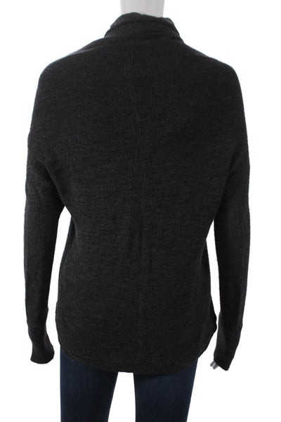 Vince Women Cardigan Gray Wool Cowl Neck Long Sleeve Solid Size XS