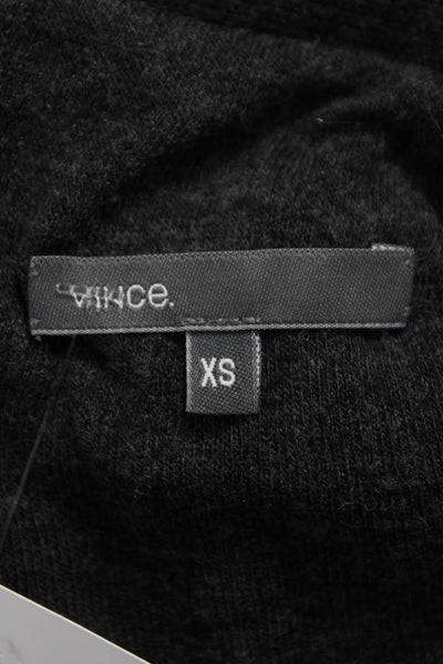 Vince Women Cardigan Gray Wool Cowl Neck Long Sleeve Solid Size XS