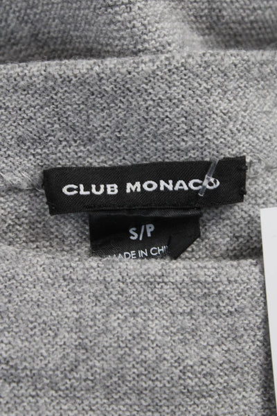 Club Monaco Womens Pullover Sweater Gray Merino Mock Neck Long Sleeve Size S