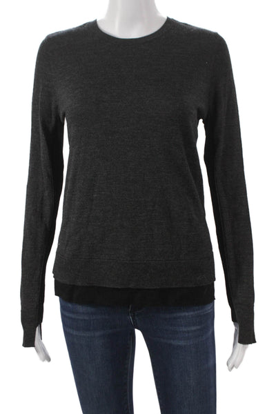 Rag & Bone Women Merino Wool Crew Neck Gray Pullover Long Sleeve Size S