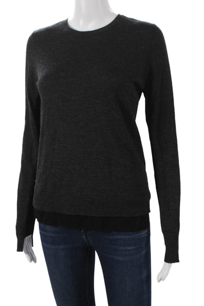 Rag & Bone Women Merino Wool Crew Neck Gray Pullover Long Sleeve Size S