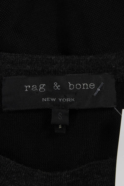 Rag & Bone Women Merino Wool Crew Neck Gray Pullover Long Sleeve Size S