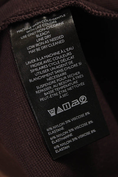 Maeve Anthropologie Womens Dress Pants Brown Nylon Pull On Size S