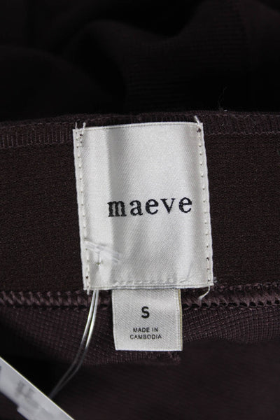 Maeve Anthropologie Womens Dress Pants Brown Nylon Pull On Size S