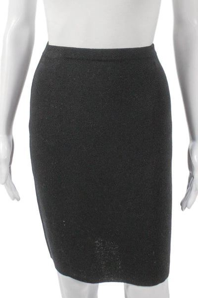 Eileen Fisher Women Straight Pencil Gray Wool Skirt Size XS
