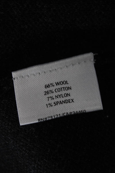 Eileen Fisher Women Straight Pencil Skirt Black Wool Pull On Size XS