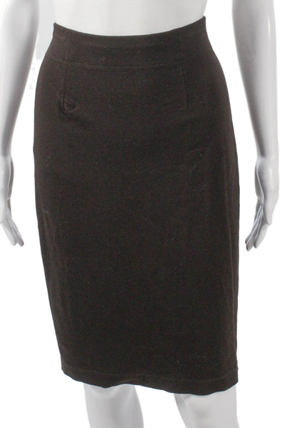 Eileen Fisher Women Straight Pencil Skirt Brown Viscose Size XS