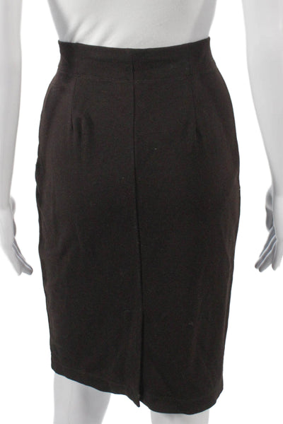 Eileen Fisher Women Straight Pencil Skirt Brown Viscose Size XS