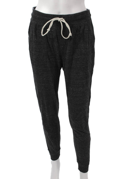 Alternative Unisex Jogger Pants Gray Flecked Polyester Drawstring Size M