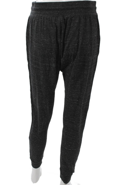 Alternative Unisex Jogger Pants Gray Flecked Polyester Drawstring Size M