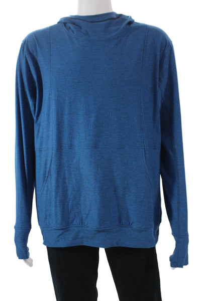 Endeavor Mens Pullover Hoodie Blue Polyester Round Neck Long Sleeve Size XL