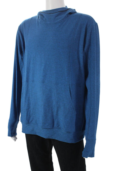 Endeavor Mens Pullover Hoodie Blue Polyester Round Neck Long Sleeve Size XL