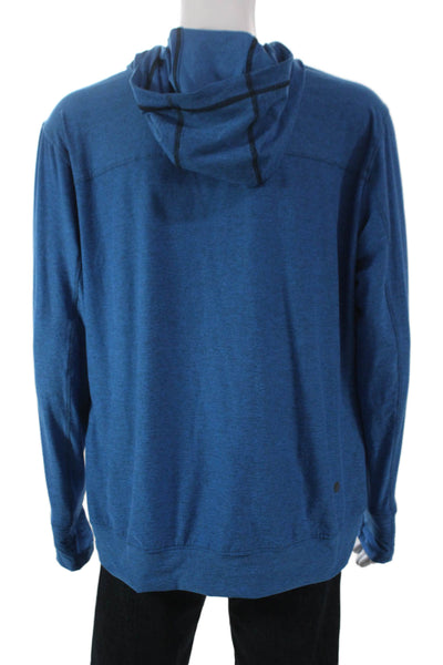 Endeavor Mens Pullover Hoodie Blue Polyester Round Neck Long Sleeve Size XL