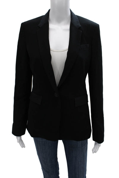 Rag & Bone Women Black Wool Pant Suit Blazer Long Sleeve Button Size 4