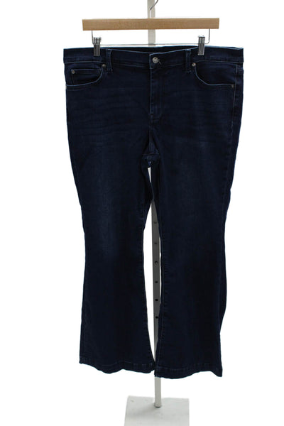 7 For All Mankind Womens Blue Bootcut Jeans Cotton Blend High Rise Size 33