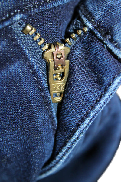 7 For All Mankind Womens Blue Bootcut Jeans Cotton Blend High Rise Size 33