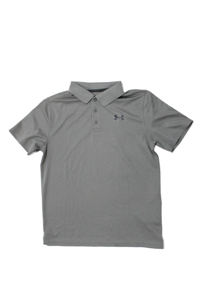Under Armour Childrens Boys Short Sleeves Polo Shirt Grey Size Large