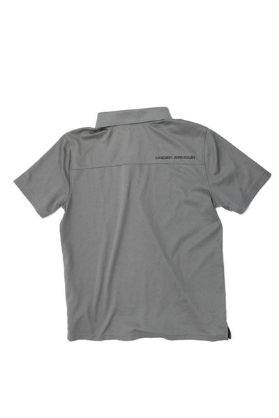 Under Armour Childrens Boys Short Sleeves Polo Shirt Grey Size Large