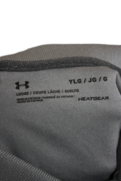 Under Armour Childrens Boys Short Sleeves Polo Shirt Grey Size Large