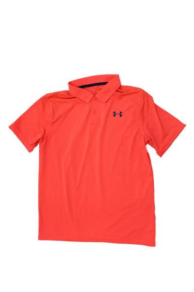 Under Armour Childrens Boys Short Sleeves Polo Shirt Orange Size Extra Large