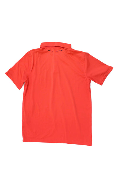 Under Armour Childrens Boys Short Sleeves Polo Shirt Orange Size Extra Large
