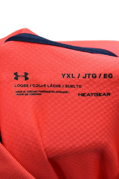Under Armour Childrens Boys Short Sleeves Polo Shirt Orange Size Extra Large