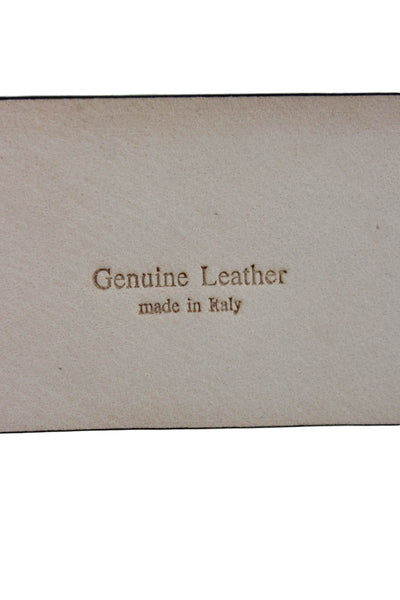 Ralph Lauren Womens Leather 1.5" Width Embellished Buckle Belt Black Size 38