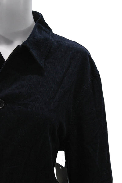 Zara Mens Button Up Collared Cotton Solid Fall Jacket Long Sleeve Size M