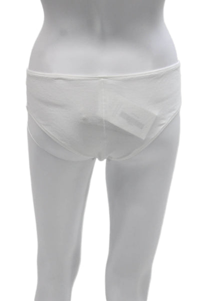 Skims Womens Solid Cotton Hipster Underwear White Size M