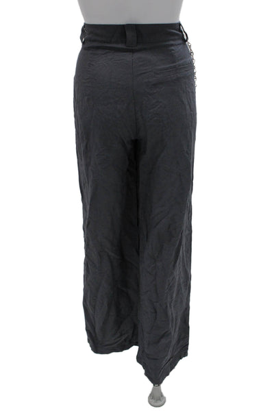 White Fox Women Dress Pants Gray Viscose Zip Size S