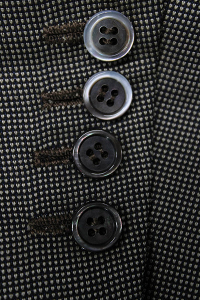 Sulka Mens Blazer Gray Wool Geometric Button Size 56