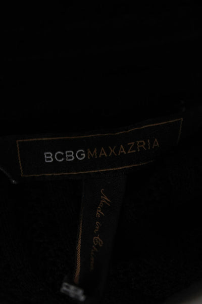 BCBG Max Azria Women Fit & Flare Black V Neck Short Sleeve Dress Size XS