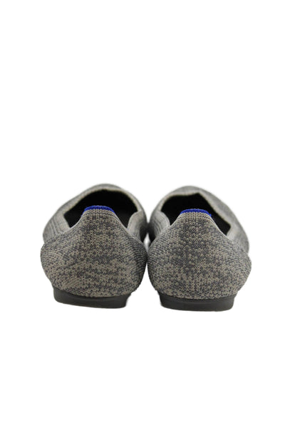 Rothys Womens Knit Slide On Ballet Flats Grey Size 7.5