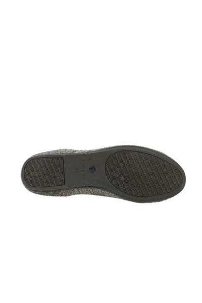 Rothys Womens Knit Slide On Ballet Flats Grey Size 7.5