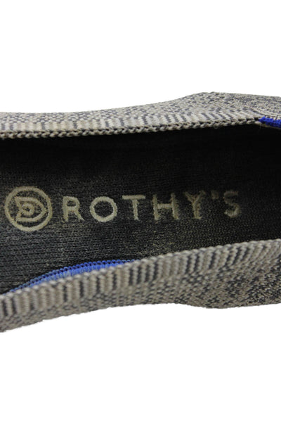 Rothys Womens Knit Slide On Ballet Flats Grey Size 7.5