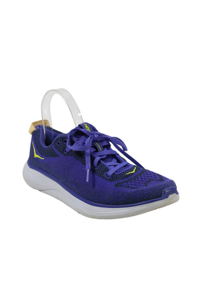 HOKA Womens Hupana Low Top Lace Up Sneakers Blue Size 8