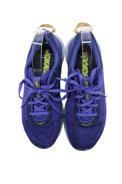 HOKA Womens Hupana Low Top Lace Up Sneakers Blue Size 8