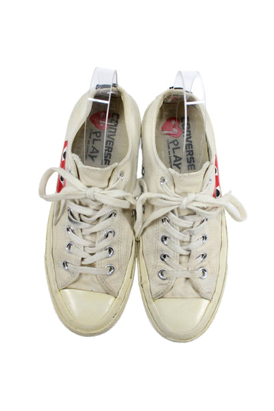 Converse x Play Comme des Garcons Womens Chuck Taylor Sneakers White Size 5