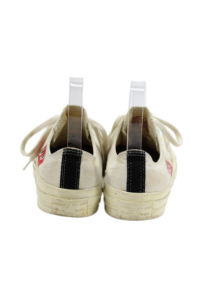 Converse x Play Comme des Garcons Womens Chuck Taylor Sneakers White Size 5