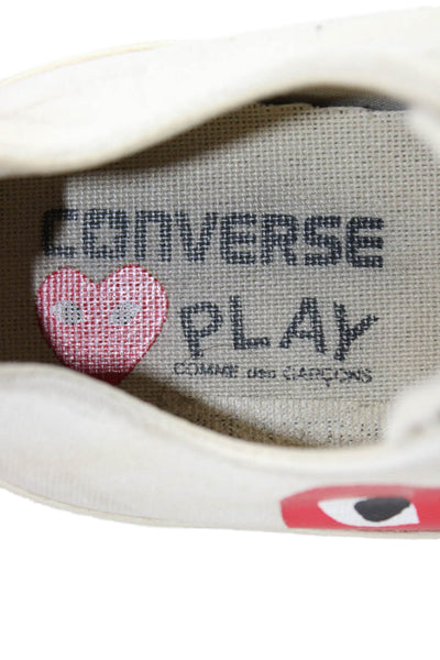 Converse x Play Comme des Garcons Womens Chuck Taylor Sneakers White Size 5