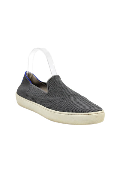 Rothys Womens Knit Slide On Casual Sneakers Black Grey Size 8