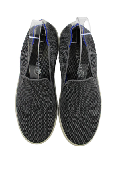 Rothys Womens Knit Slide On Casual Sneakers Black Grey Size 8