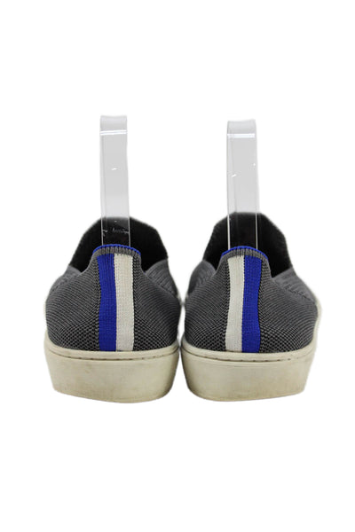 Rothys Womens Knit Slide On Casual Sneakers Black Grey Size 8