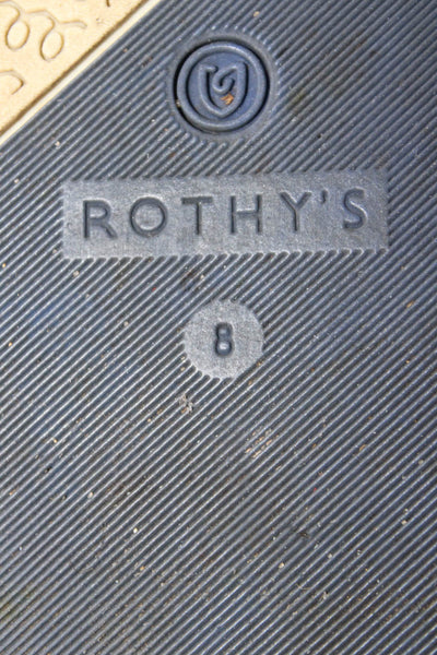 Rothys Womens Knit Slide On Casual Sneakers Black Grey Size 8